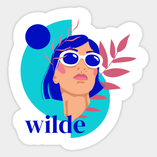 Wild women portrait Sticker